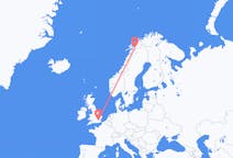 Vols de Londres, Angleterre à Narvik, Norvège
