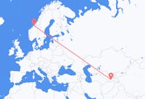 Loty z Duszanbe, Tadżykistan do Ørlandu, Norwegia