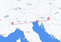 Flug frá Zagreb, Króatíu til Tórínó, Ítalíu