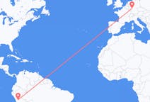 出发地 秘鲁出发地 瓦努科目的地 德国法兰克福的航班