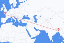 Flights from Agartala, India to Nantes, France