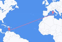 Flights from Aruba to Cagliari