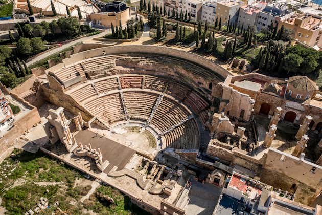 Photo of Aerial view of Roman Theatre in Cartagena.