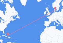 Flights from Spring Point, the Bahamas to Aarhus, Denmark
