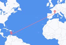 Flyrejser fra Aruba til Montpellier