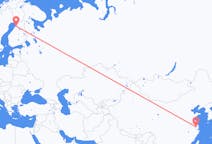 Flyreiser fra Wuxi, til Uleåborg