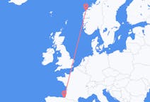 Vluchten van Ålesund, Noorwegen naar San Sebastián, Spanje