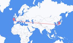 Flyg från Shirahama, Japan till Santiago de Compostela, Spanien