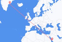 Flights from Jeddah, Saudi Arabia to Kulusuk, Greenland