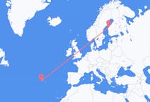 Flights from Horta, Azores, Portugal to Vaasa, Finland