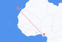 出发地 尼日利亚哈科特港目的地 西班牙Santa Cruz de Tenerife的航班