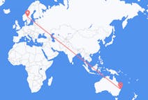 Flyrejser fra Coffs Harbour, Australien til Rörbäcksnäs, Sverige