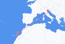 Flights from Rimini, Italy to Lanzarote, Spain
