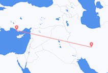 Flyg från Esfahan till Gazipaşa