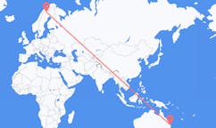 Flyreiser fra Sunshine Coast Region, Australia til Kiruna, Sverige