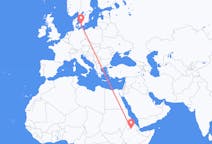出发地 埃塞俄比亚出发地 拉利貝拉目的地 丹麦哥本哈根的航班