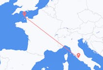 Flyg från Alderney, Guernsey till Rom, Italien