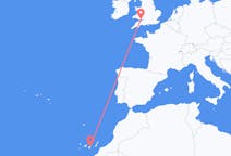 Vluchten van Cardiff, Wales naar Las Palmas (ort i Mexiko, Veracruz, Tihuatlán), Spanje