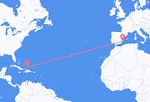 Flyreiser fra Sør-Caicos, Turks- og Caicosøyene til Alicante, Spania