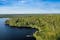 Photo of aerial view of Kurjenrahka National Park, Finland.