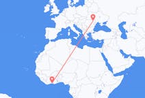 Flyreiser fra Abidjan, Elfenbenskysten til Iași, Romania