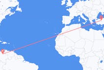 Flyreiser fra Bucaramanga, Colombia til Ankara, Tyrkia