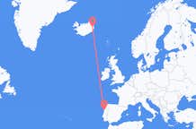 Flyg från Porto, Portugal till Egilsstaðir, Island