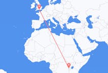 来自刚果民主共和国出发地 戈马前往英格兰的南安普敦的航班
