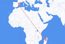 Flyreiser fra Antananarivo, Madagaskar til Ibiza, Spania