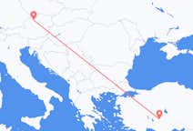Lennot Konyasta, Turkki Linziin, Itävalta