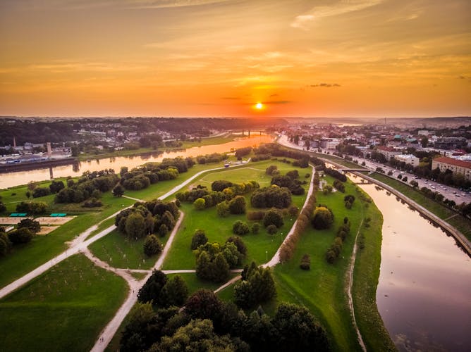 Photo of Nemunas river island in Kaunas.
