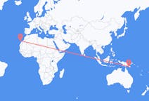 Flights from Port Moresby to Las Palmas de Gran Canaria