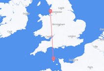 Vluchten van Liverpool, Engeland naar Guernsey, Guernsey