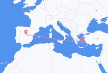 Flyreiser fra Naxos, Hellas til Madrid, Spania