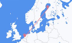 フィンランドのコッコラから、オランダのロッテルダムまでのフライト