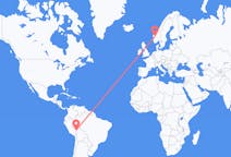 Flights from Puerto Maldonado, Peru to Sogndal, Norway