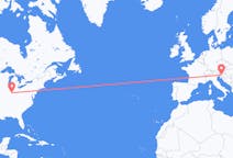 Flyg från Indianapolis, USA till Ljubljana, USA