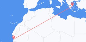 Flyg från Mauretanien till Grekland