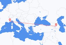 Flyreiser fra Gandsja, Aserbajdsjan til Nice, Frankrike