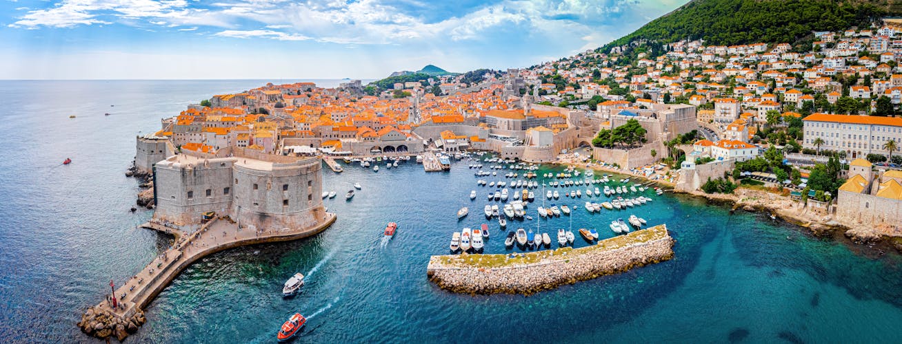 Photo of the aerial view of Dubrovnik.