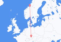 Loty z Trondheim, Norwegia do Monachium, Niemcy