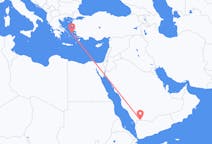 Voli da Najran, Arabia Saudita ad Icaria, Grecia