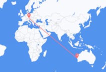 Flyreiser fra Geraldton, Australia til Salzburg, Østerrike