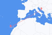 Flyg från Split, Kroatien till Teneriffa, Spanien