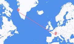 Flights from Grenoble, France to Maniitsoq, Greenland