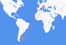 Flights from Mount Pleasant, Falkland Islands (Islas Malvinas) to Rome, Italy