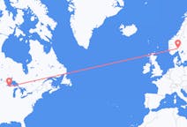Fly fra Ironwood til Oslo