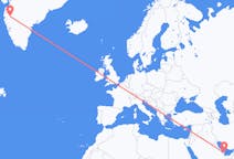 Flights from Doha, Qatar to Kangerlussuaq, Greenland