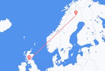 Flyreiser fra Gällivare, Sverige til Glasgow, Skottland