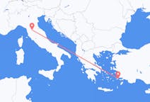 Flyrejser fra Kos, Grækenland til Firenze, Italien